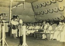 Prof. K. A. V. Pandalai presents a degree to a student