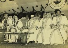 The dignitaries of the eleventh convocation on the dais