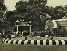 A welcome banner for the Prime Minister at the entrance of the KV ground