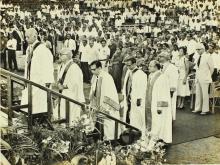 The academic procession during the 13th convocation, 1976
