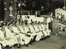 Prof. K. T. Chandy addressing the audience during the 13th convocation, 1976