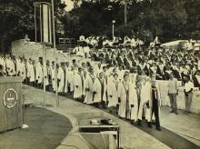 Mr C. V. Sethunathan leads the academic procession, 1975