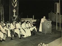 Mr. P. N. Haksar addresses the audience, 1975