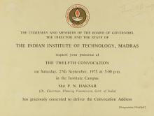 Invitation to the 12th Convocation, 1975
