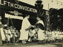 Prof. K. A. V. Pandalai with a graduand, 1975