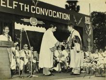 Prof. K. A. V. Pandalai with a graduand, 1975
