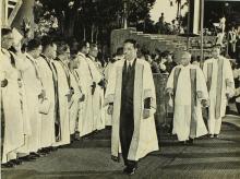 Prof. A. Ramachandran, Dr. V. V. Giri and Dr. Y. Nayadumma approach the dais