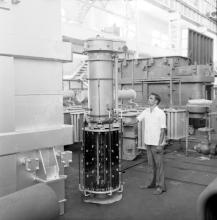 FRP diverter oil vessel under erection