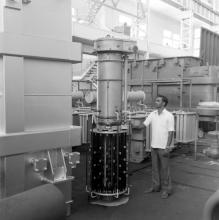 FRP diverter oil vessel under erection