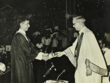 Mr. M. S. Pathak presents the President of India Gold Medal to Mr. Kumar Balasubramanian, 1973