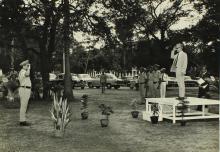Mr. M. S. Pathak at the saluting dais, 1973