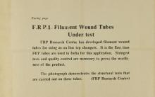 Filament wound tubes under test