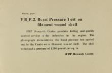 Burst Pressure Test on filament wound shell