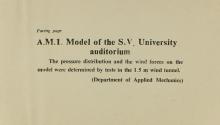 Model of the S. V. University auditorium