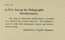 Set-up for holographic interferometry