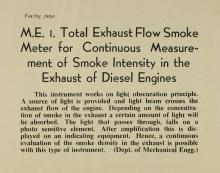 Total Exhaust Flow Smoke Meter for continuous measurement of smoke intensity in the exhaust of diesel engines