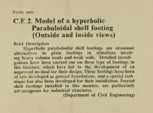 Hyperbolic paraboloidal shell footing