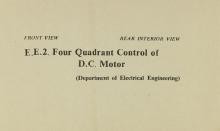 Four quadrant control for a D.C. motor