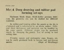 Deep drawing and rubber pad forming set-ups