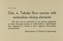 Tubular flow reactor with motionless mixing elements