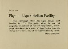 Liquid Helium Facility 