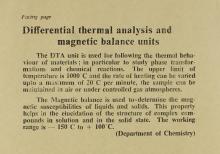 Differential thermal analysis and magnetic balance units