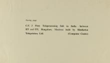 C.C.2 First teleprocessing link in India - between IIT and ITI, Bangalore, Modems built by Hindustan Teleprinters Ltd.