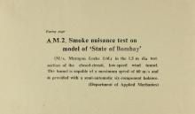 A.M.2. Smoke nuisance test on model of 'State of Bombay'
