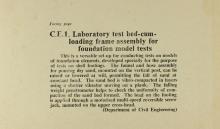 C.E.1. Laboratory test bed-cum-loading frame assembly for foundation model tests