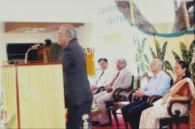 Prof. A. Ramachandran addresses the audience during the Inaugural Function of the Heritage Centre, 2006