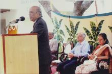 Prof. A. Ramachandran addresses the audience during the Inaugural Function of the Heritage Centre, 2006