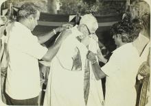 Mr. R. Venkataraman enters the Open Air Theatre, 1981