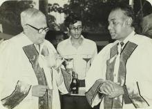 Mr. R. Venkataraman and Mr. A. Sivasailam during the 18th Convocation, 1981