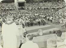 Prof. Satish Dhawan addresses the audience, 1981