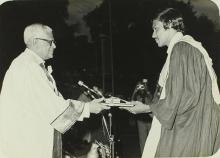 Mr. R. Venkataraman awards a degree, 1981