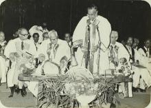 Mr. A. Sivasailam addresses the audience, 1981