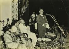 Prof. B. Sengupto addressing the audience during the Staff Club inauguration function