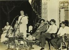 Mr. Venkatraman addressing the audience during the Staff Club inauguration ceremony, 1965
