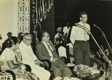 Prof. R. G. Narayanamurthy addressing the audience, 1965