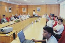 A photograph taken during the visit of delegates from TU-9 German Institutes of Technology