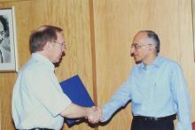 Prof. M. S. Ananth with a delegate, 2006