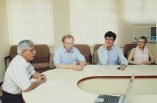 A photograph taken during the visit of delegates from TU-9 German Institutes of Technology