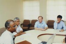 A photograph taken during the visit of delegates from TU-9 German Institutes of Technology