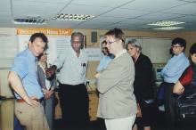 A photograph taken during the visit of delegates from TU-9 German Institutes of Technology