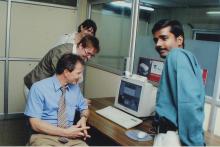 A photograph taken during the visit of delegates from TU-9 German Institutes of Technology