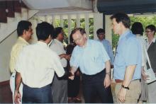 A photograph taken during the visit of delegates from TU-9 German Institutes of Technology