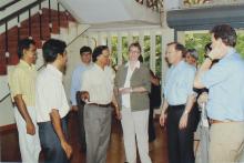 A photograph taken during the visit of delegates from TU-9 German Institutes of Technology