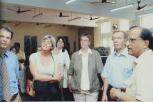 A photograph taken during the visit of delegates from TU-9 German Institutes of Technology