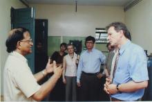 A photograph taken during the visit of delegates from TU-9 German Institutes of Technology