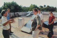 Prof. S. Srinivasa Murthy explains a point to delegates from Germany, 2006